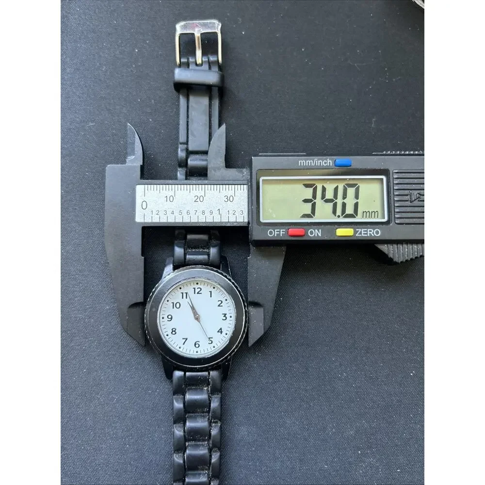 Black Case White Dial Women’s Quartz Watch